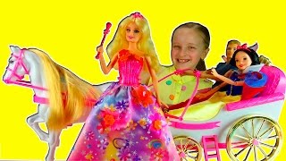 Карета для кукол лошадка с каретой видео для детей канал Леночки new toys