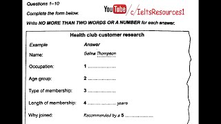 Ielts Listening Test From Real Exam 26 Hard With Key