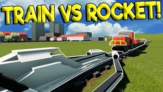 STOPPING & CRASHING THE LEGO CITY TRAIN? - Brick Rigs Gameplay - Lego Train Simulator Crashes