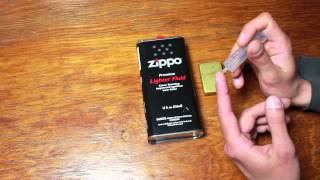 Как (каким количеством топлива) заправлять Zippo