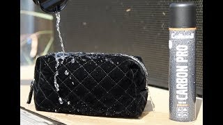 COLLONIL CARBON PRO SPRAY - MAKING A MAKEUP PURSE WATER REPELLENT
