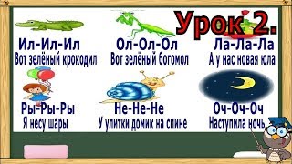 Учимся читать и запоминать Слоги. Игра Тренажёр для детей с 3-х лет. Урок 2. (Обучение чтению)