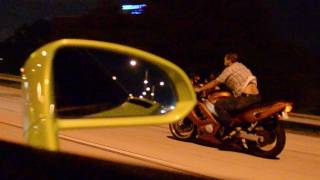 Twin Turbo Lamborghini Gallardo vs Street Bike