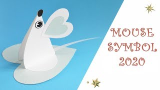Символ 2020 года. Мышь из бумаги.