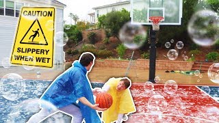 SLIP N SLIDE! BASKETBALL NBA COURT CHALLENGE (ANKLE BREAKER)