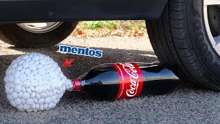 Crushing Crunchy & Soft Things by Car! - Cola and Mentos in Balloon vs Car