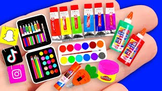 65 DIY BARBIE HACKS ~ MINIATURE SCHOOL SUPPLIES!