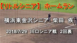 【リトルシニア】　横浜東金沢シニア　柴田　疾 　ホームラン　2018年7月29日
