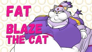 Blaze the Cat (Sonic the Hedgehog) as Fat Parody