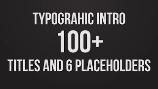 Stomp Typographic Intro Premiere Pro Templates