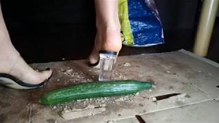 Italian girlfriend - cucumbers crush under heels