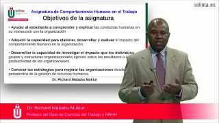 Presentación de la asignatura "Comportamiento Humano en el Trabajo"
