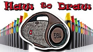 Рисуем просто и красиво Как нарисовать колонку JBL Haw to draw speaker JBL