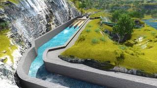 Video PLTA ( lumion water turbine )