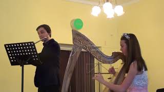 Канон Пахельбель. дуэт арфа, флейта