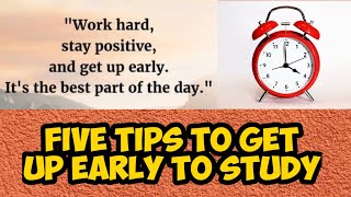How to get up early morning to study | Tips to make the most of the silent hour | T S Sudhir