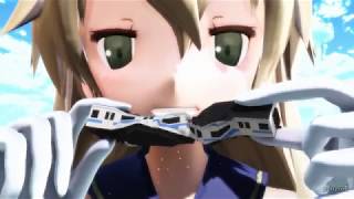 [MMD giantess]巨大娘のねじり潰し/giantess destroy the train