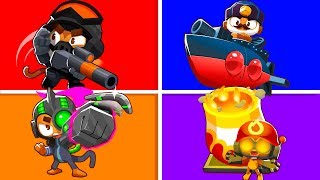 Bloons TD 6 - 4-Player Helmets ONLY Challenge | JeromeASF