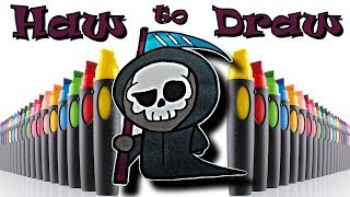 Как нарисовать смерть с косой How to draw cute grim reaper Рисуем просто и красиво