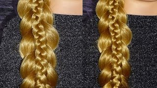 Причёски самой себе на каждый день. Причёска Ажурная коса.Обратная коса с плетением косички внутри
