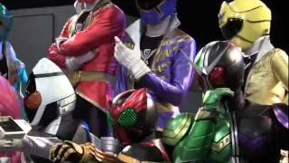 【仮面ライダー★スーパー戦隊】フォーゼ＆オーズ＆ダブル☆ゴーカイジャー☆キャラクターヒーローショー撮影会⑤東映太秦映画村2012お正月 Kamen Riders,Super Sentai Heroes