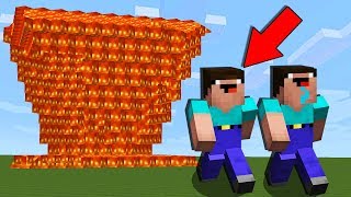 ДВА НУБА ПРОТИВ ЦУНАМИ ИЗ ЛАВЫ В МАЙНКРАФТ ! КАК ВЫЖИТЬ НУБУ И ЛОВУШКА НУБ TROLLING МУЛЬТИК