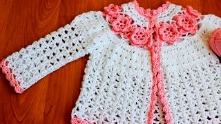 КОФТОЧКА  для девочки крючком (3 Часть)