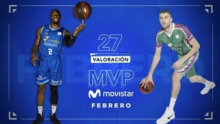 Dominique Sutton y Giorgi Shermadini, MVP Movistar de febrero | Liga Endesa