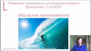 AVON. Кампании 11-12/2016. Программа поощрения Координаторов Эйвон