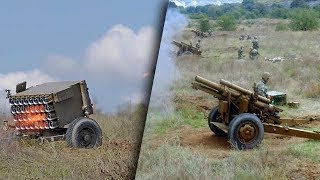 M101 105mm Howitzer & M-63 128mm "Plamen" Macedonian Army