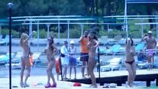Russian girls stripping on the beach