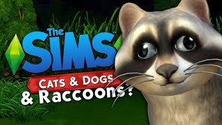 CATS & DOGS & ...RACCOONS? - The Sims 4 Funny Highlights #115