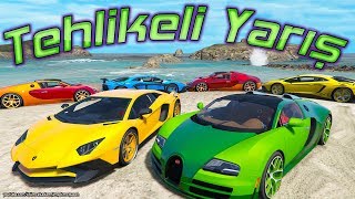 Tehlikeli Yarış Bugatticiler Lamborghiniciler Örümcek Adam ve Süper Kahramanlar  Yarışıyor
