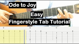Ode to Joy Guitar Lesson Fingerstyle Tab Tutorial Guitar Lessons for Beginners
