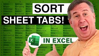 Sort Worksheet Tabs Alphabetically In Excel - 2508H