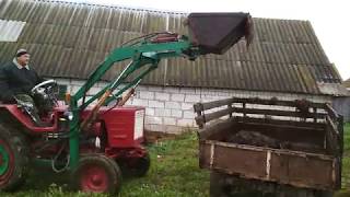 Т-25+КУН, погрузка навоза