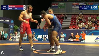 1/2 GR - 96 kg: G. MELIA (GEO) df. T. HANCOCK (USA), 12-8