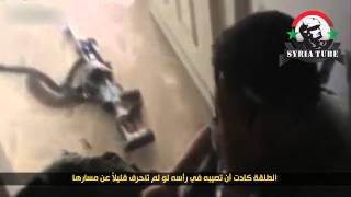 СИРИЯ РАНЕНИЕ НАЁМНИКА ССА В ГОЛОВУ (Syrian Civil War )