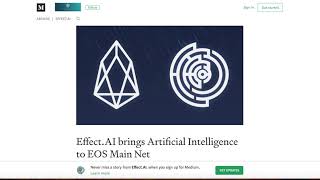 Effect AI Migrates from NEO to EOS Platform | PEOS Airdrop EOS Privacy Token