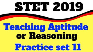 STET 2019 Pedagogy Or Reasoning Practice Set 11 ||
