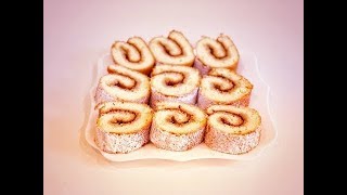 БИСКВИТНЫЙ РУЛЕТ С ДЖЕМОМ.♥ОЧЕНЬ ВКУСНО♥
