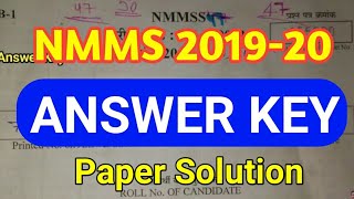 Nmms answer key 2019-20 // nmms 3 November paper solutions // nmms solved paper 2019 // nmms exam