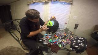 UNI Posca marker Helmet Art Speed Paintng