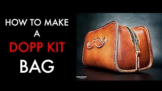 Leather toiletry bag tutorial video