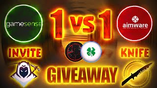 Skeet.cc vs Aimware V5 HvH 1v1 | Invite & Knife Giveaway w/ Lucky CSGO