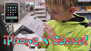 ?KIDS GO SHOPPING FOR NEW iPHONE X CASES!?| FIRST DAY TV