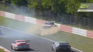 ADAC Zurich 24h Race 2017. Nürburgring Nordschleife. Crash #3