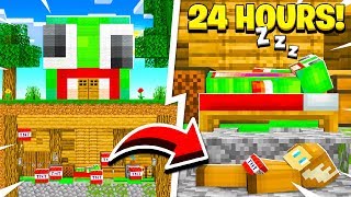 SPENDING 24 HOURS INSIDE UNSPEAKABLE'S HOUSE in MINECRAFT!