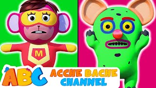 SUPERHERO VS MONSTER | Finger Family Song | हिंदी Kids Song & Nursery Rhymes
