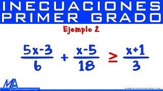 Inecuaciones de primer grado con fracciones | Ejemplo 2